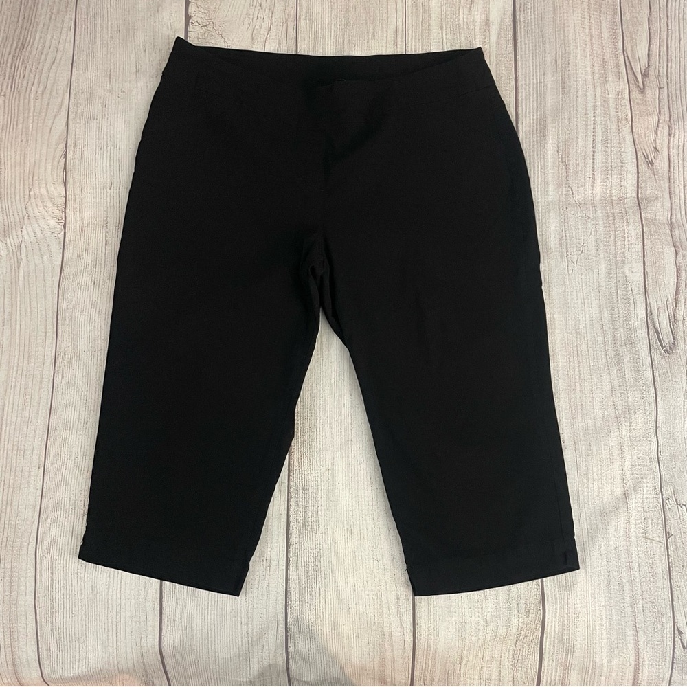 WESTBOUND WOMAN Black Bermuda Plus Size Shorts Stretch Size 20W